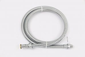 廚房水龍頭雙扣抽取連接管金屬鍍鉻抽拉軟管廠(chǎng)家直銷(xiāo)